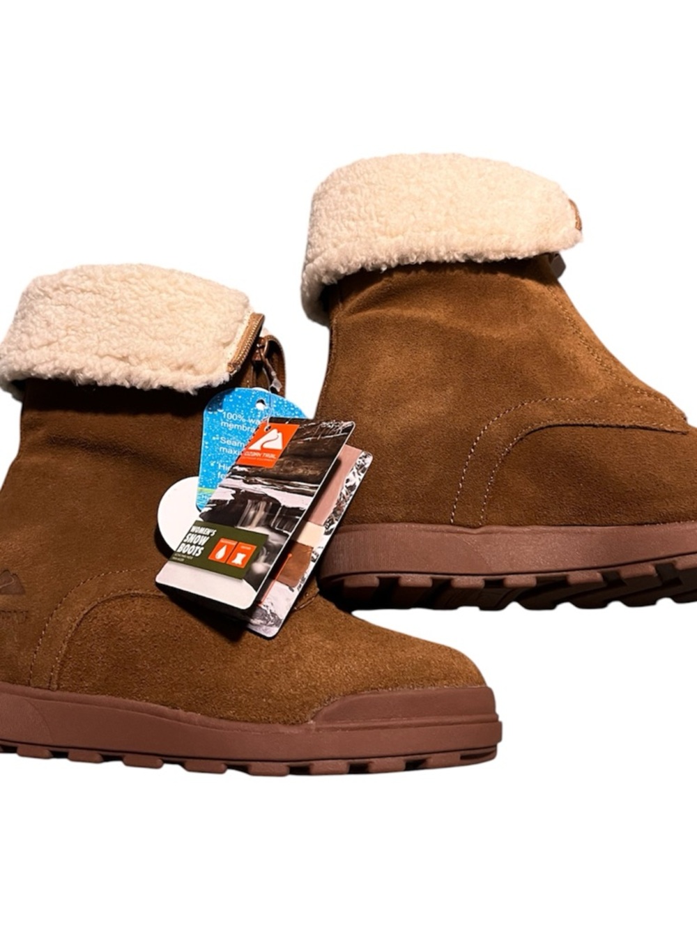 Ozark Trail Women's Snow Boots - Brown and Cream